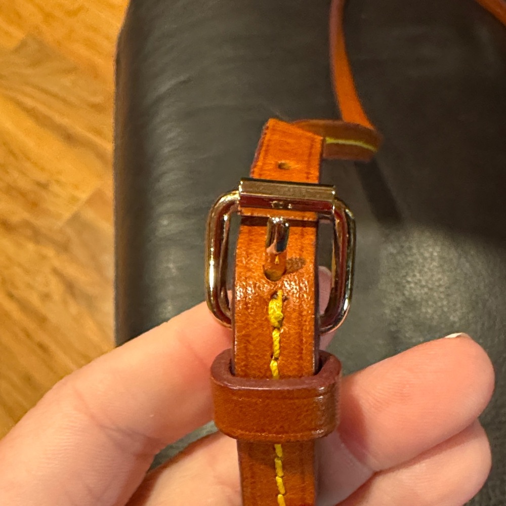 Dooney & Bourke Hot Pink Crossbody with Brown Trim - Picture 5 of 6